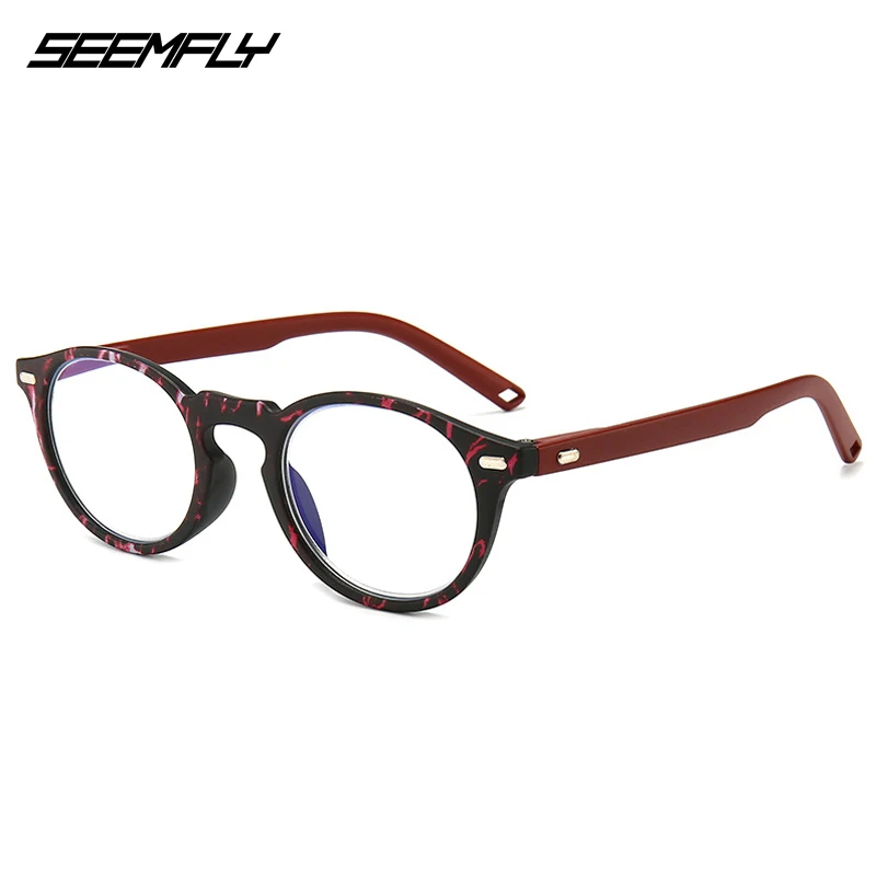 Seemfly Reading Glasses Men Women Anti Blue Rays Presbyopic Eyewear Anti-fatigue Fashion Vintage Prescripia Reader Eyeglasses