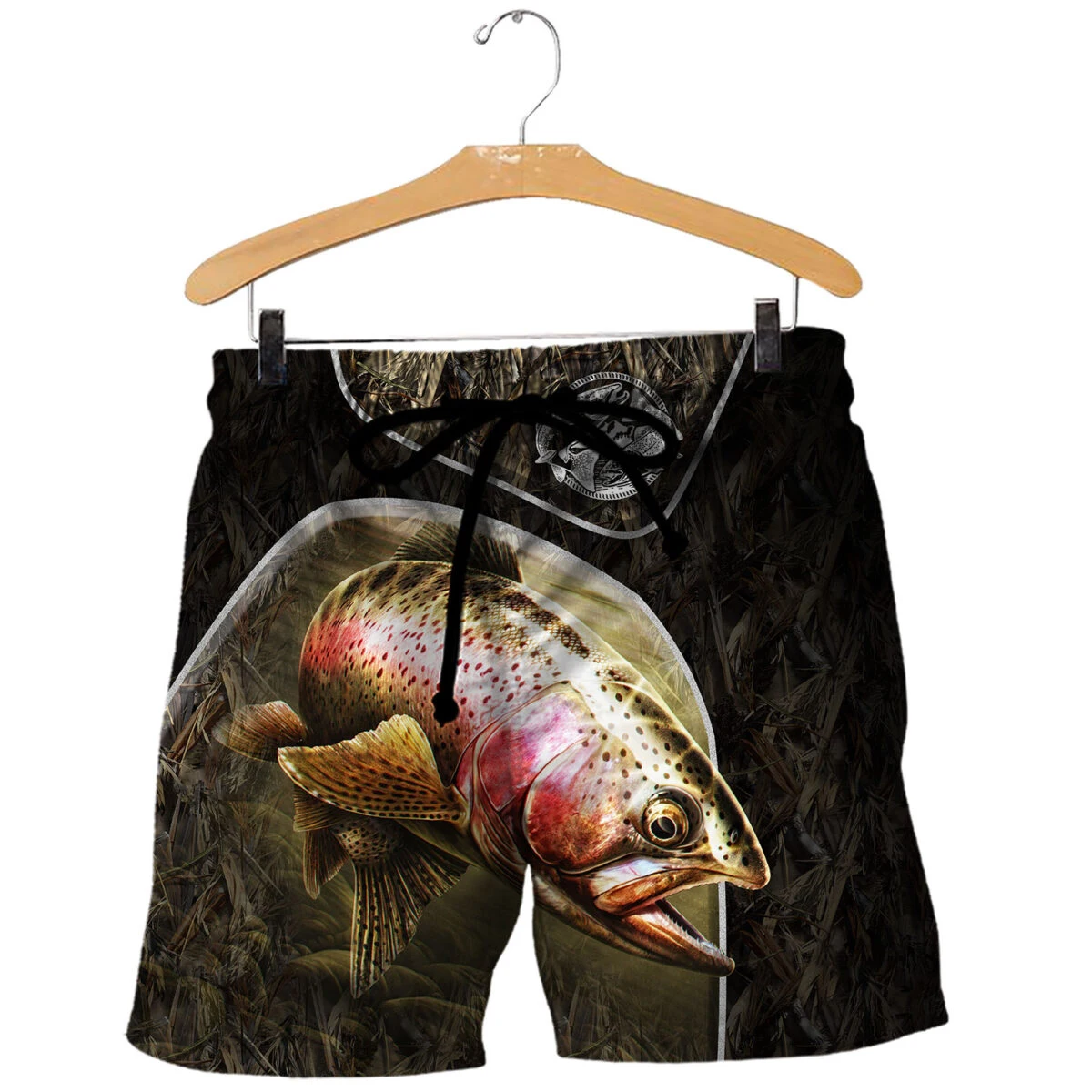 Cool Trout Fishing All Over 3D Printed Mens Shorts Unisex