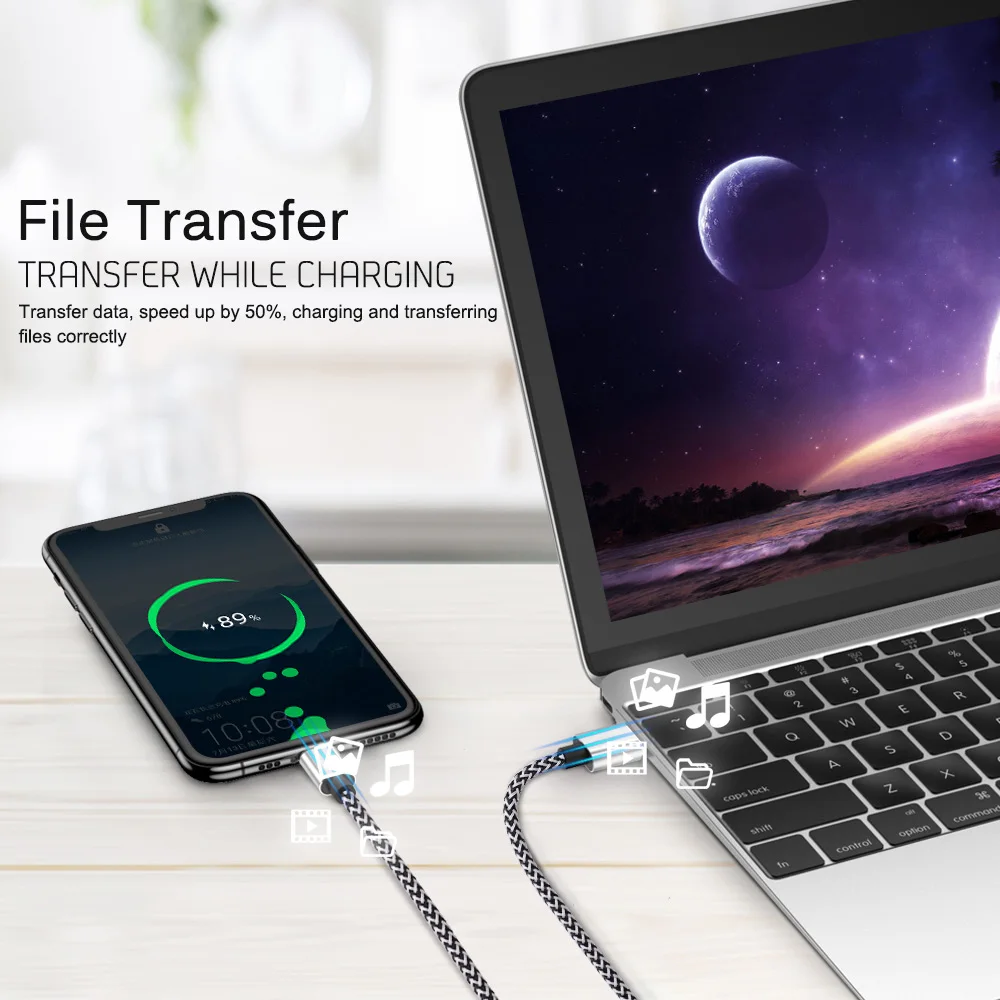 2 м 3M usb type C кабель для зарядки данных для samsung S9 S10 huawei Lite Xiaomi mi 9 Красный mi Note 8 K20 type c USBC длинный шнур для быстрой зарядки