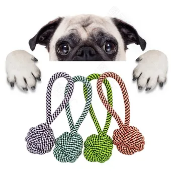 

Pet Supply Dog Cotton Rope Toys Dogs Chew Teeth Clean Outdoor Traning Fun Playing Molar Rope Ball Toy For Large Small Dog Cat