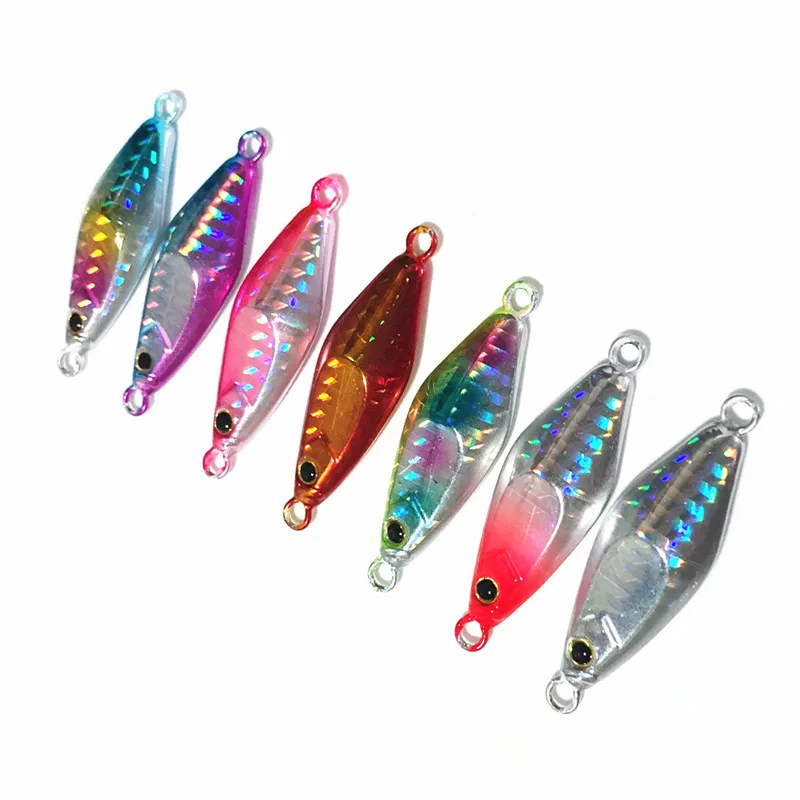 Mix Color Dying Shake Down Bitterling Jigbait приманка для рыбалки жесткая плоская приманка 5-20 г металлические приспособления Shore супер длинные литые приманки партия 7 штук распродажа - Цвет: Mix Color