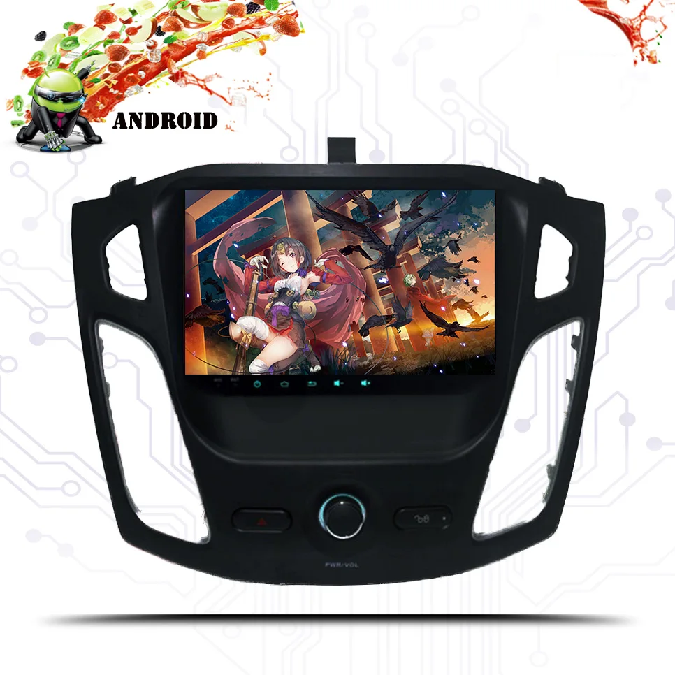 2 din Android 9 0 Восьмиядерный автомобильный dvd плеер GPS Navi для Ford Focus 2012 2015 2018 с аудио