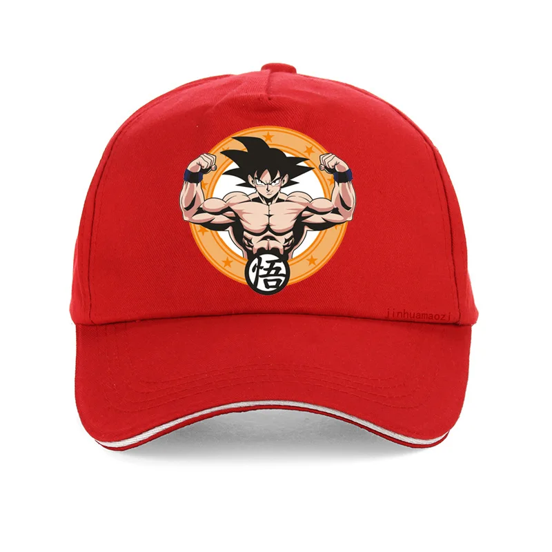 Красный Кепка Dragon Ball, Супер Saiyan, драконий жемчуг, Z Goku, бейсбольная кепка, Япония, Вегета, аниме, Torankusu, кепка, унисекс, регулируемая бейсболка, шапки - Цвет: Красный