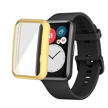 

Watch Cover Case For HUAWEI Watch Fit Band TPU Case Screen Protector Cover Full Coverage Plated All-Around Screen Protection