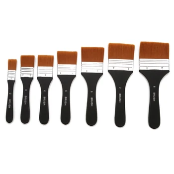 

7pcs/set Professional Nylon Hair Painting Brush Wooden Oil for Watercolor Acrylic Paint Brushes Art Supplies