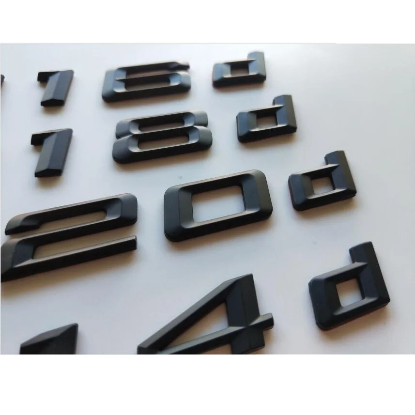 Sticker Badge Voiture OEM LAZIRO Adhesivo For Maletero De Coche Negro ABS 3D 114i 116i 118i 120i 123i 125i 130i 116d 118d 120d 125d 130d Emblema Logo Apto For BMW E87 F20