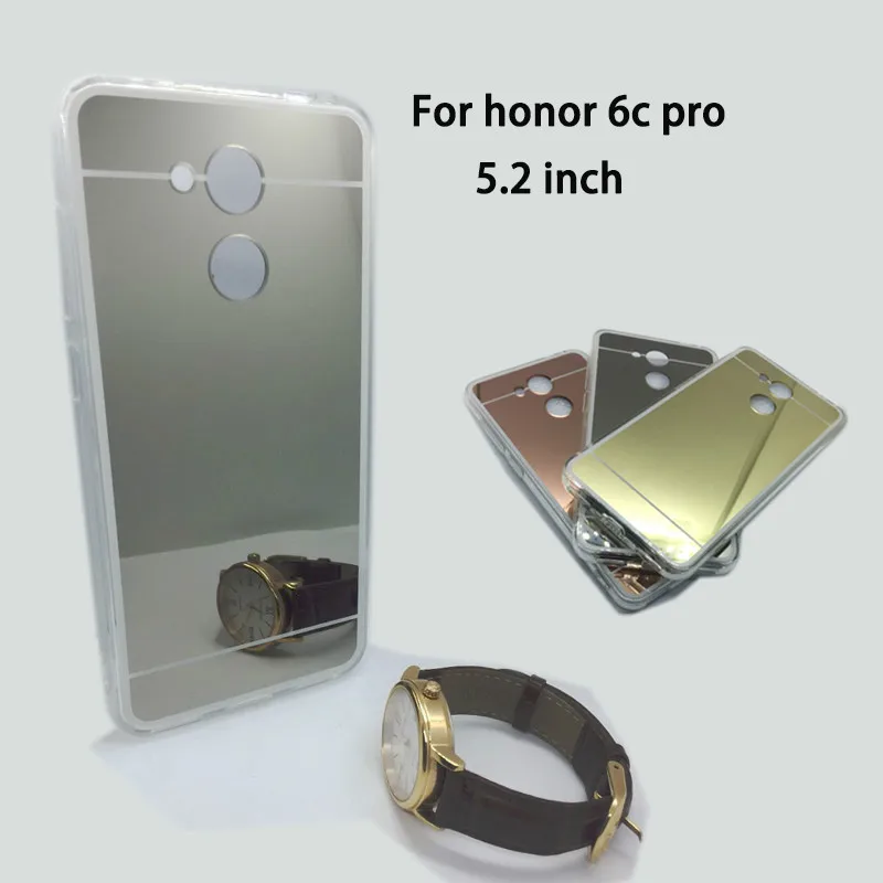 Мягкий ТПУ зеркальный чехол с покрытием для Huawei honor 6C pro 5 2 дюймов на Бампер 6cpro Coque