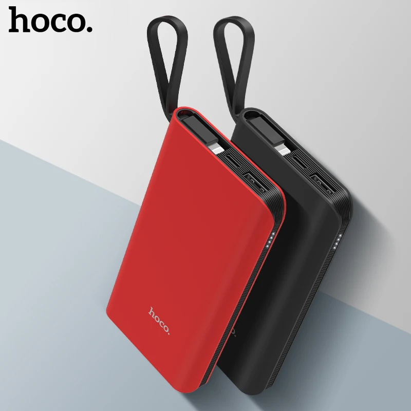  HOCO Power Bank 10000mAh Portable Fast Charging Cable Micro USB Type C Powerbank for iPhone X 8 Sam