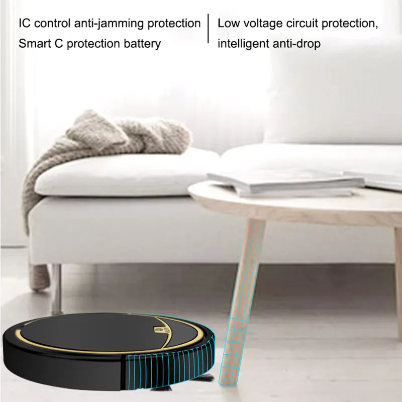 US $79.17 2800Pa Robot Vacuum Cleaner Wet And Dry Vacuum Cleaner Mop With Water Tank Remote Control Timing Smart Carpet Cleaner Machine