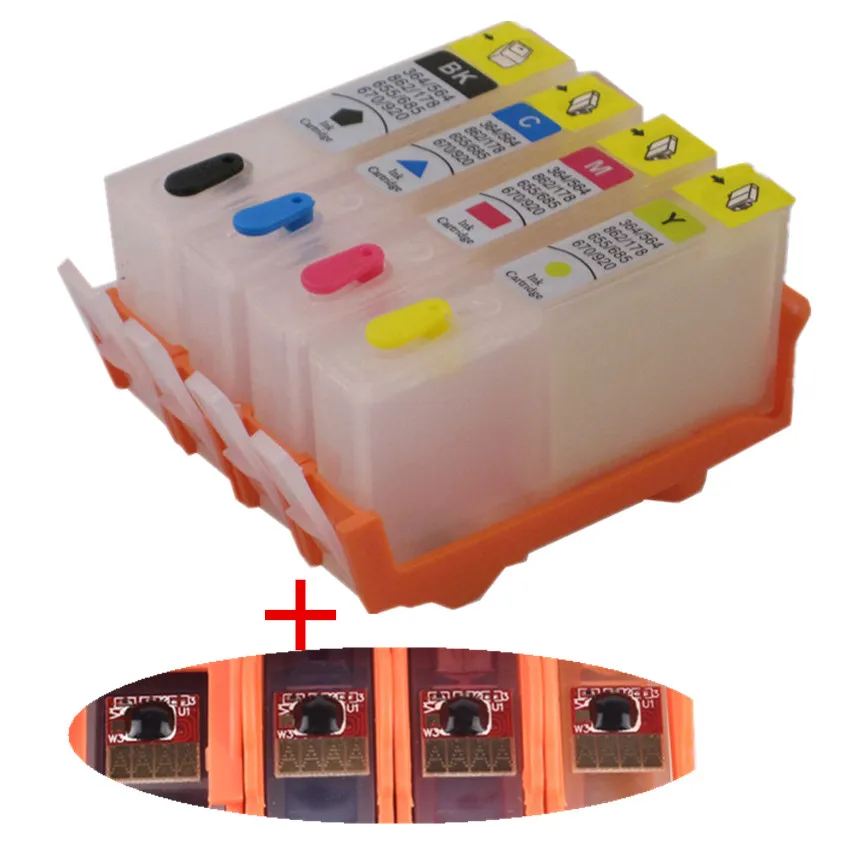 Recarga Kit de Tinta para hp Office Jet Pro Cartucho Chip Permanente 903 904 905 902 6950 6951 6954 6956 6960 6970 - Imagem 3