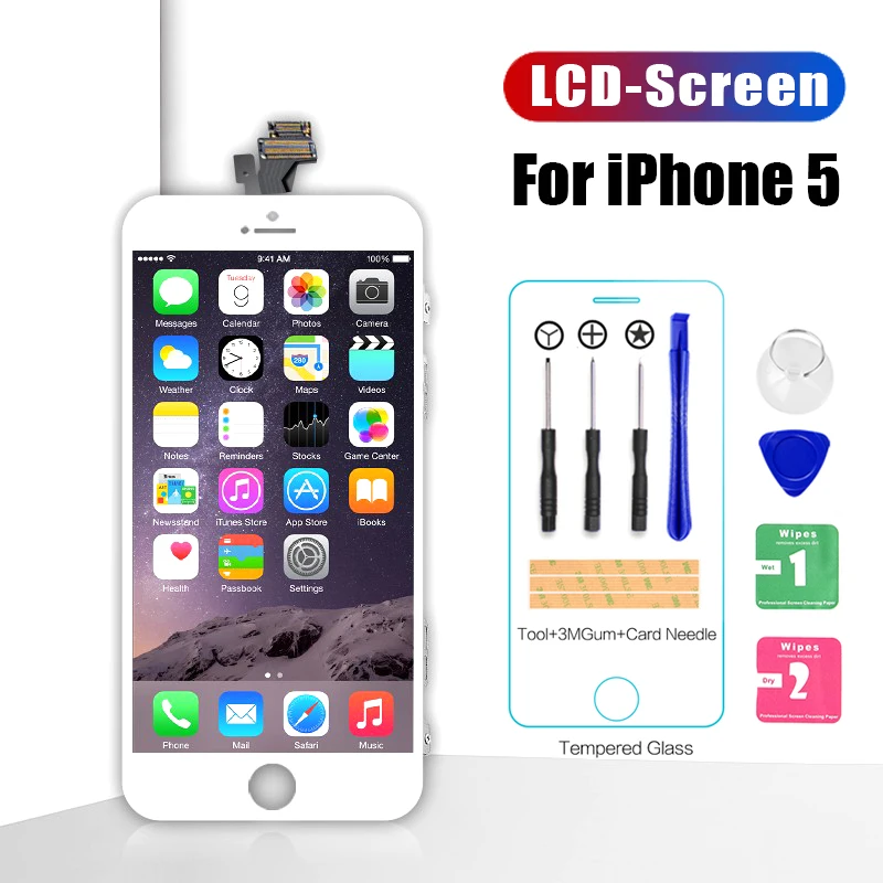 OEM Original Quality LCD Display For iPhone 4 4S 5s SE 5 5C Touch Screen Digitizer Assembly Replacement Full Set Black White | Мобильные
