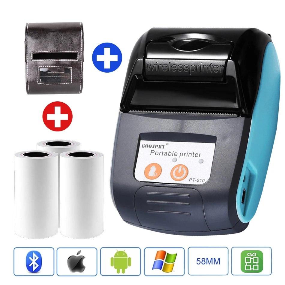Принтер Loyverse POS на Android чековый термопринтер Mini 58 мм 2 дюйма Bluetooth принтер USB для ПК