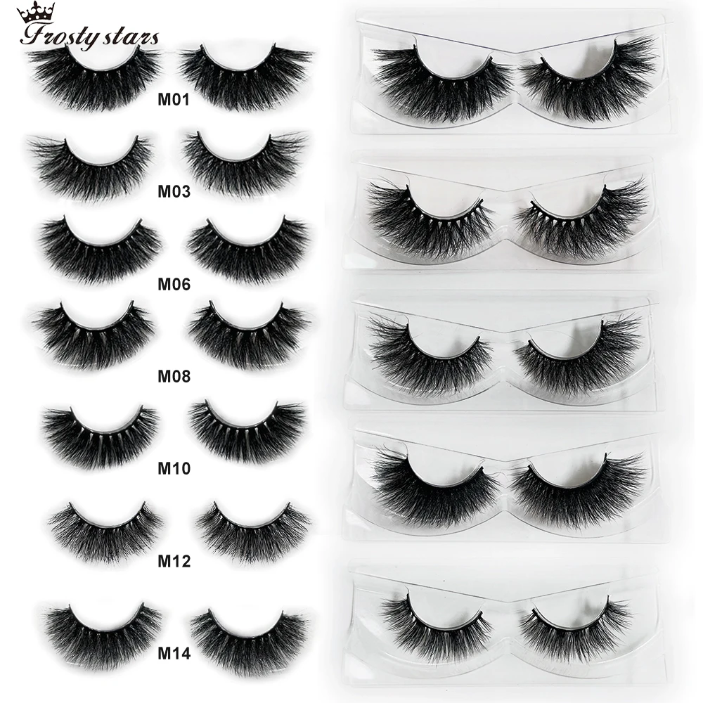 

3D Soft Mink Eyelashes Short Fluffy Real Mink Lashes Handmade Cross Full Strip Fake Lashes Natural False Eyelashes 1Pair