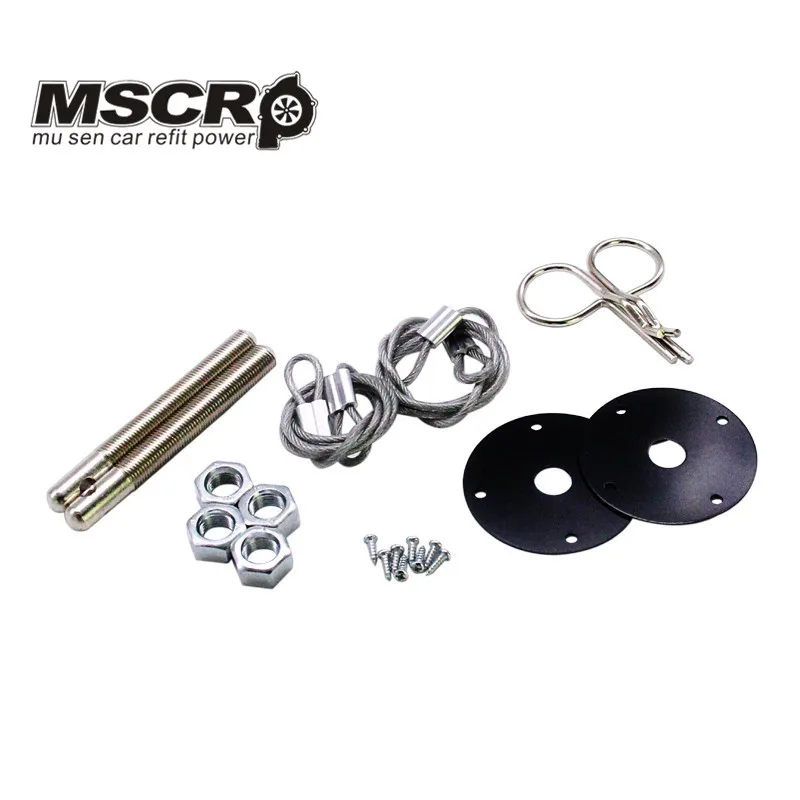 Universal arrived Car Plus Flush Hood Latch Pin Kit Racing Auto Engine Locks Bonnet Locking Hood Kit