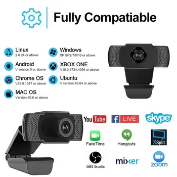 

Web Camera For Computer Hd Camera Auto Focus Usb Microphone For Pc Microfone Para Gravar Video For Gamer /Video Conferencing
