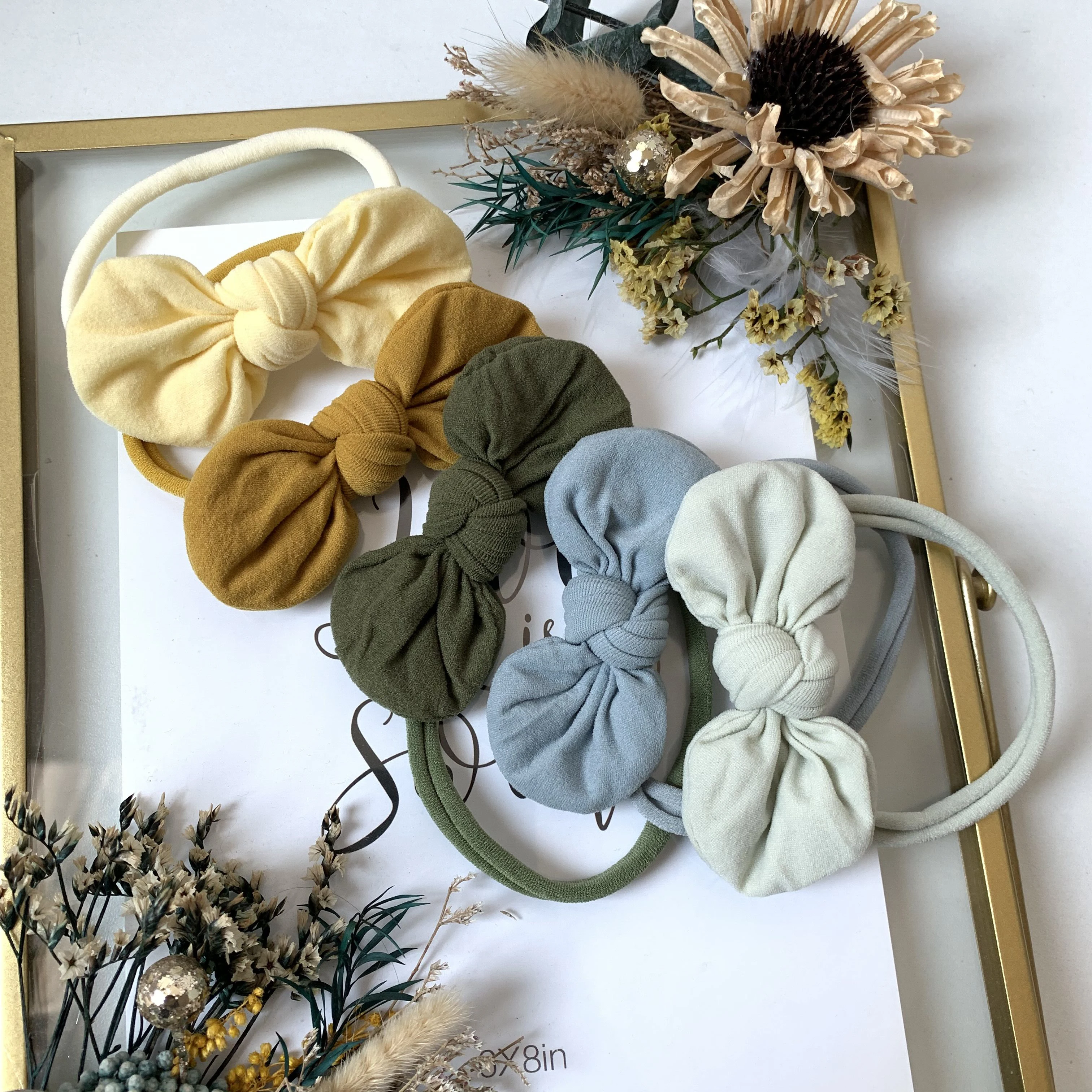 5 шт./лот детский бант повязка на голову нейлоновая для девочек яркие цветные