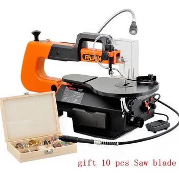

16-inch Variable Speed Electric Scroll Saw Woodworking DIY Speed Adjustable Electric Table Saw with 10Pcs Saw Tool Kit SSA16L-VR