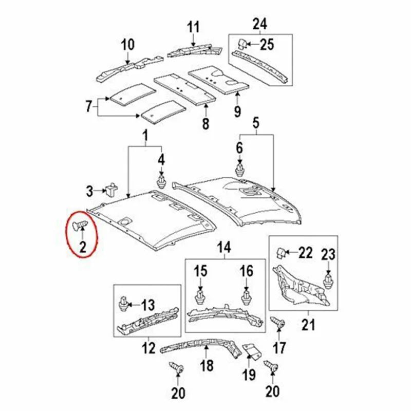 

Trim Car clips Moulding Retainer Nylon Panel Fastener For Toyota Hiace Accessory Tool 20pcs