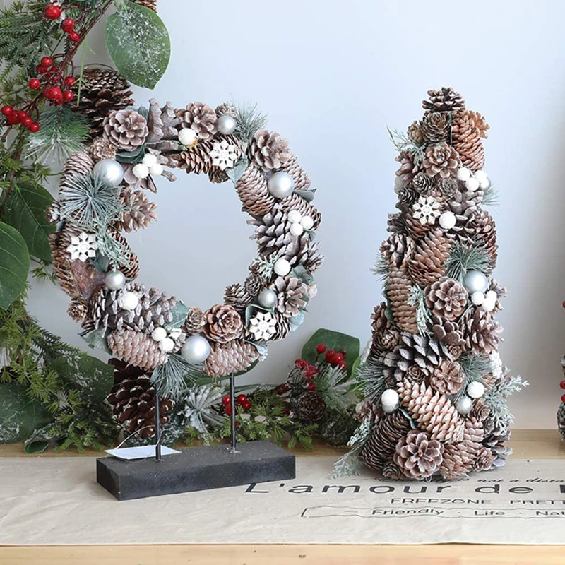 1-10pcs Natural Pine Nuts Fruit Dried Artificial Flower Pineapple Cones for Christmas DIY Garland Wreath Wedding Home Decoration