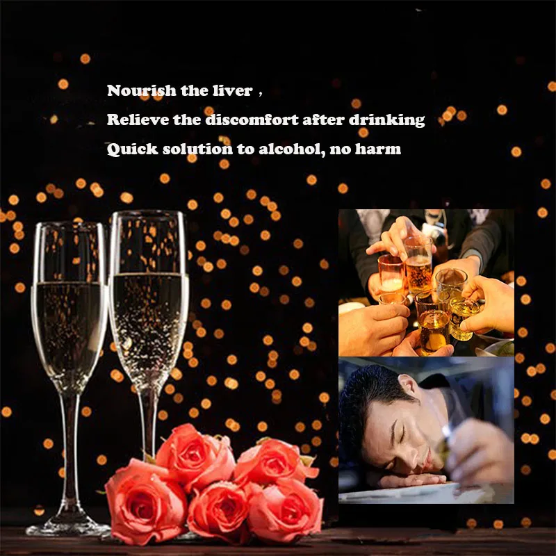 

Natural herbal extracts, quickly eliminate Acetaldehyde, relieve hangovers, fatigue and body aches, and reduce alcohol sequelae