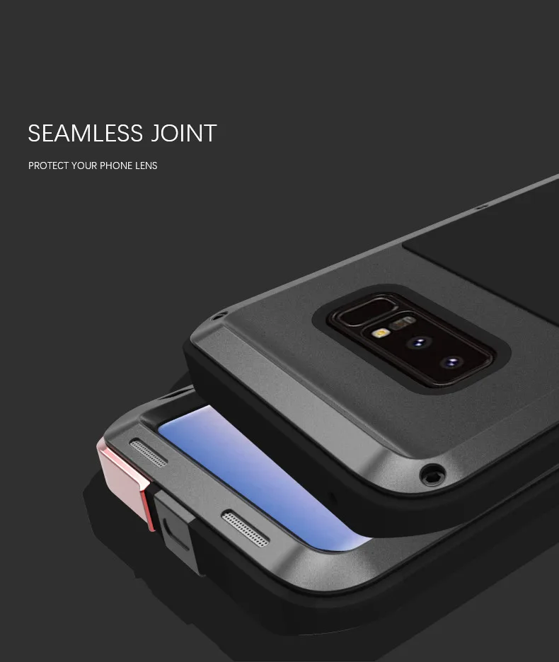 LOVE MEI Алюминиевый металлический чехол для samsung Galaxy Note 8, чехол, мощная броня, противоударный чехол для телефона, для samsung Note 8, Note8, чехол