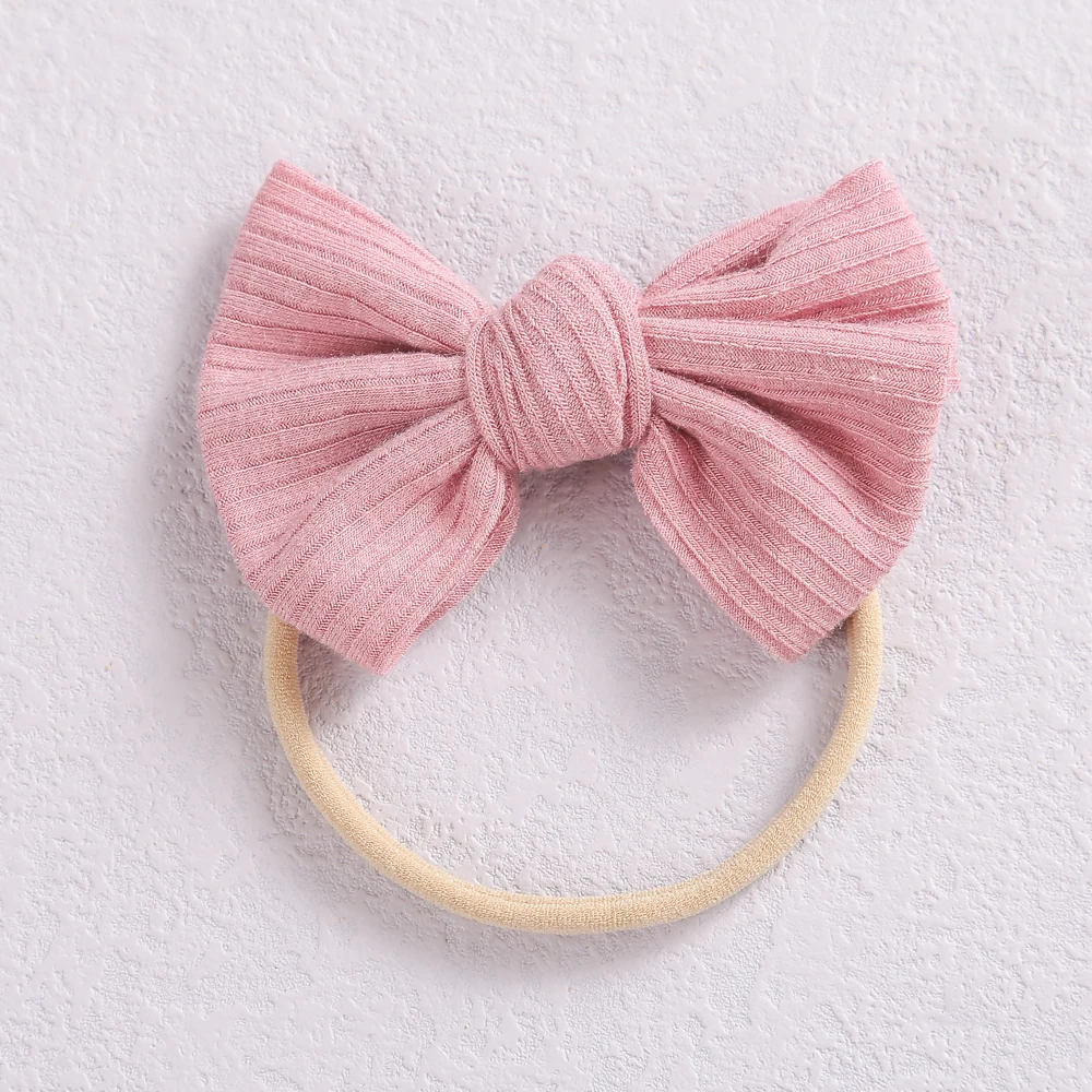 1pcs Cable Baby Bow Headbands Soft Children Nylon Baby Girl Headband Elastic Hair Bands For Baby Hair Accessories Kids Headwear baby essential  Baby Accessories