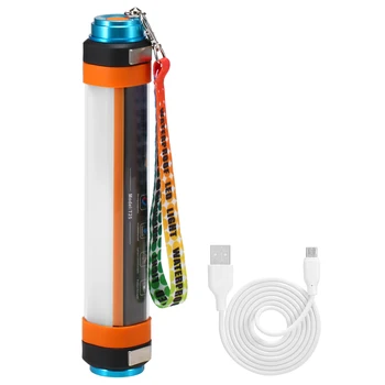

Waterproof LED Travel Light Rechargeable Camping Torch Portable Emergency Magnetic Flashlight survival gear