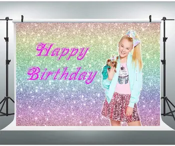 

Glitter Background for Photography 7x5 Happy Birthday Photo Backdrop for Girl Vinyl American Cool Girl Background Backdrops