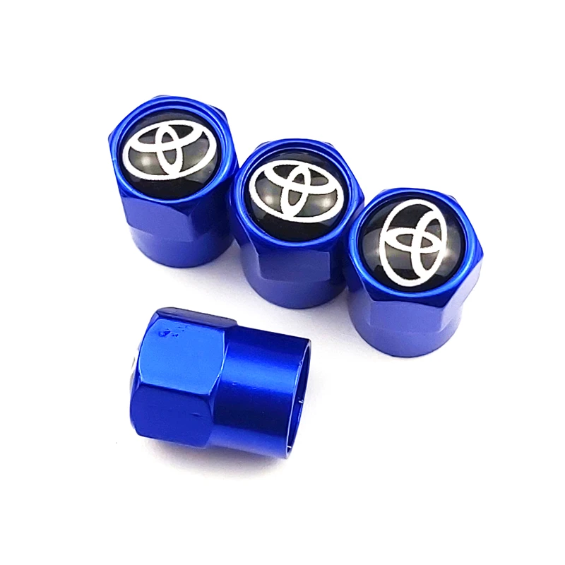 

4PCS Car Accessories metal Wheel Tire Valve Caps for Toyota camry chr corolla rav4 yaris prius Accessories Car Styling