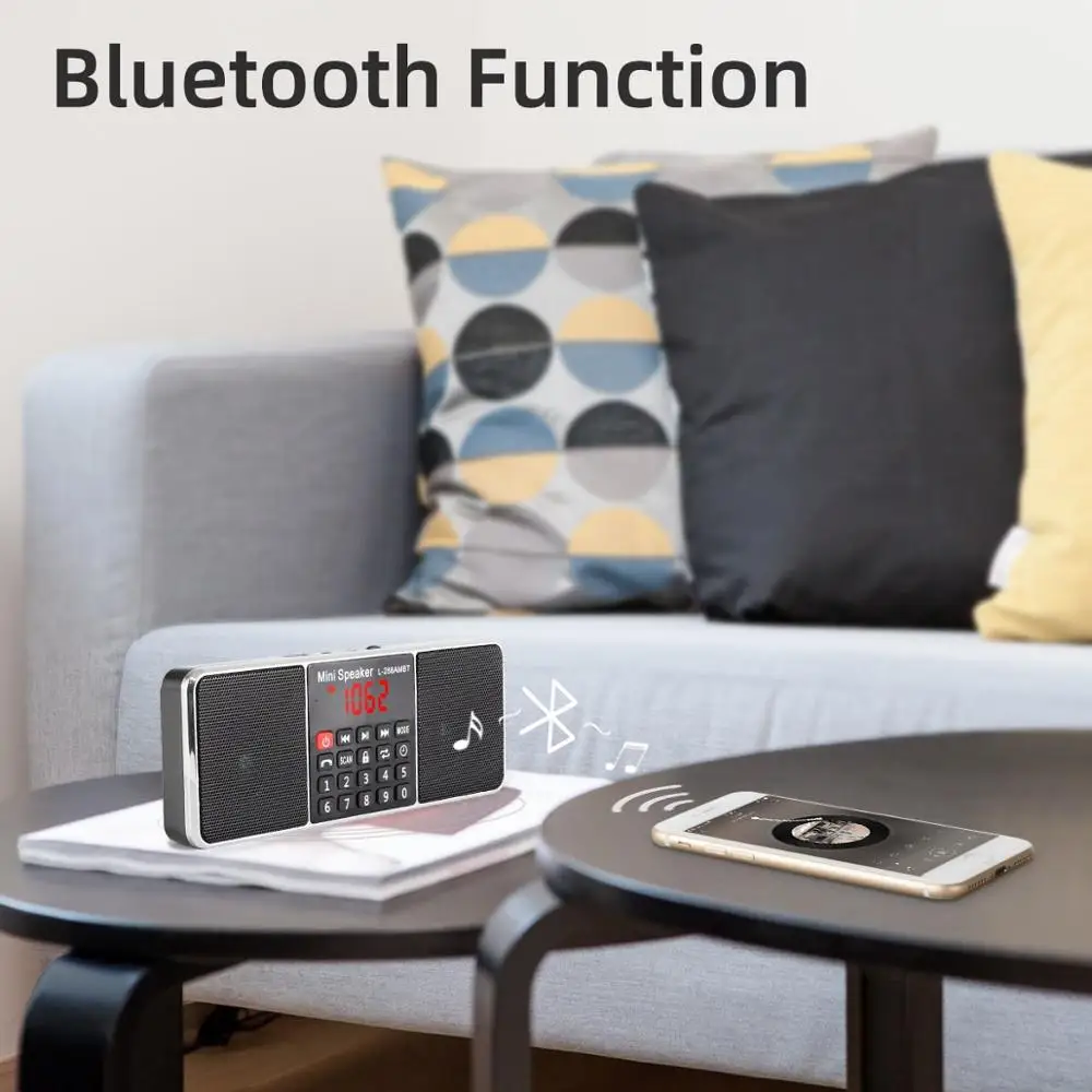 PRUNUS цифровое портативное радиоприемник FM AM приемник Bluetooth стерео динамик TF/SD