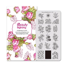 BeautyBigBang штамповочные пластины 6*12 см цветочный дизайн шаблон для штамповки ногтей пластины штамповки аксессуары для полировки ногтей BBB XL040