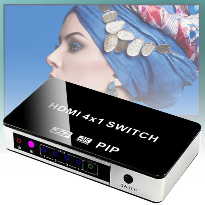 4K HDMI переключатель PIP 4x1 видеокоммутатор 4K x 2K 3D с пультом дистанционного управления для Apple tv PS4 HD tv LHB99