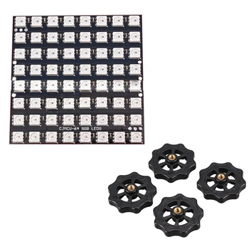 

1pcs 8X8 64 LED Matrix WS2812 LED 5050 RGB Full-Color Driver Board & 1 set Large Hand Twisted Conditioning Nut