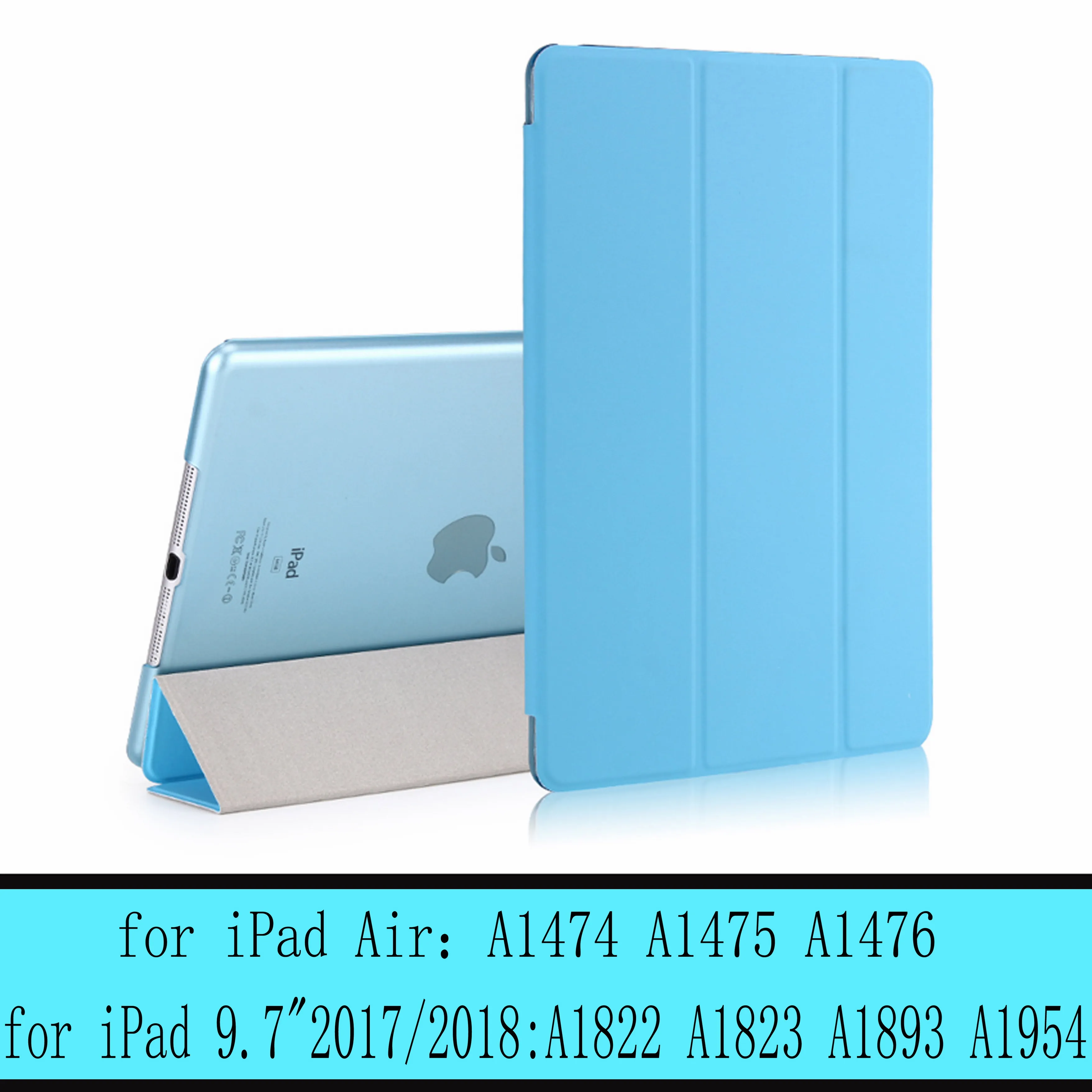 Чехол для iPad 9,7 6th Air 3 2 1 для iPad Pro 10,5 Pro 9,7 дюймов Smart sleep wake cover, для 9,7 дюймов прозрачный чехол - Цвет: blue -L-New9.7 Air