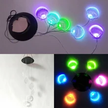 Красивый Aeolian светодиодный фонарик в виде колокольчика Декор красота Стрекоза flylamp домашний декор Ledwindchime Солнечная