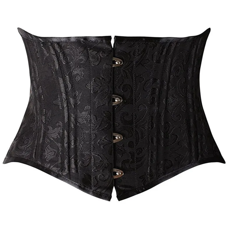 

Women Underbust Corsets and Bustiers Waist Cincher Corset Top Short Torso Slimming Corsets Satin Waist Trainer Corsetlet Shaper
