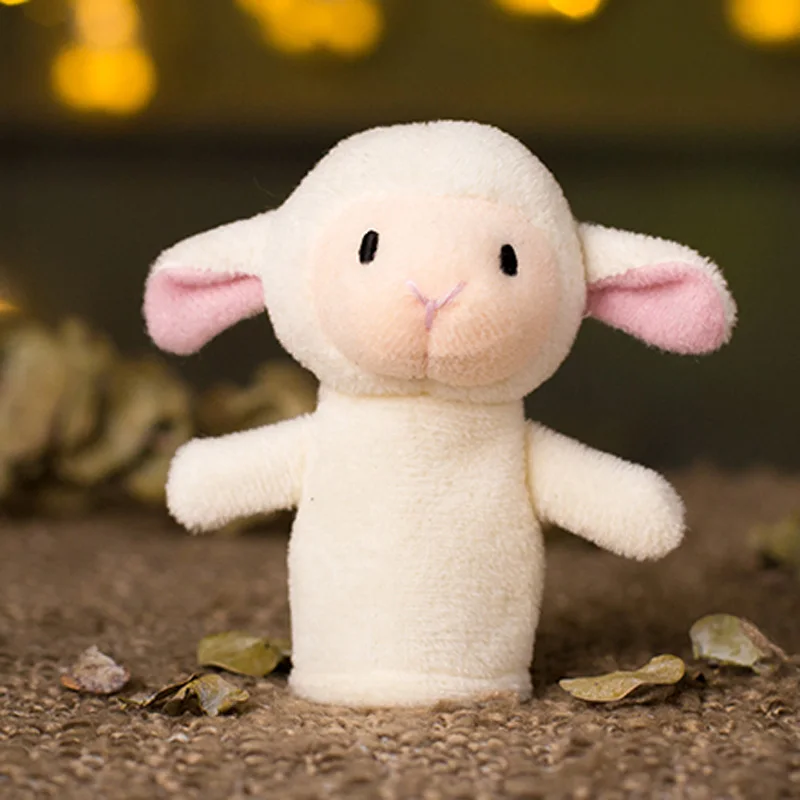 thumbnail image 1 of Animal Hand Puppets for Baby Plush Toys Kids Puzzle Piggy Frog Puppy Lion Monkey Bear Duck Elephant Finger Puppet, 1 of 5