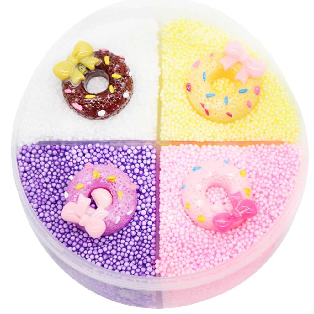 120ML Kids Slime Toy Fruit Doughnut Biscuit Animal Slime Mud Clay Sludge Putty Stress Reliever Toy Soft