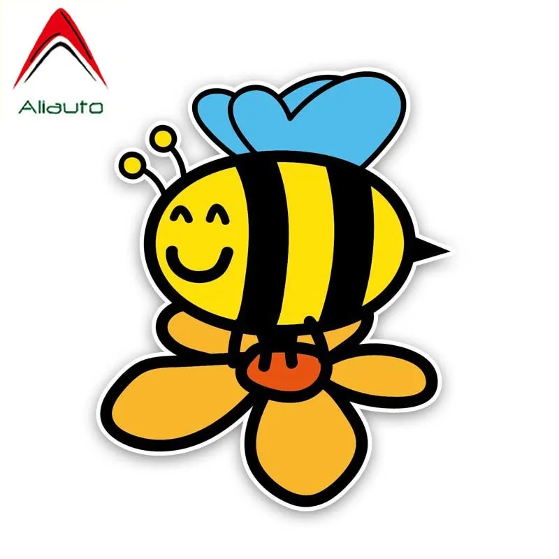 Мультяшная Автомобильная наклейка Aliauto индустриальная пчела аксессуары из ПВХ