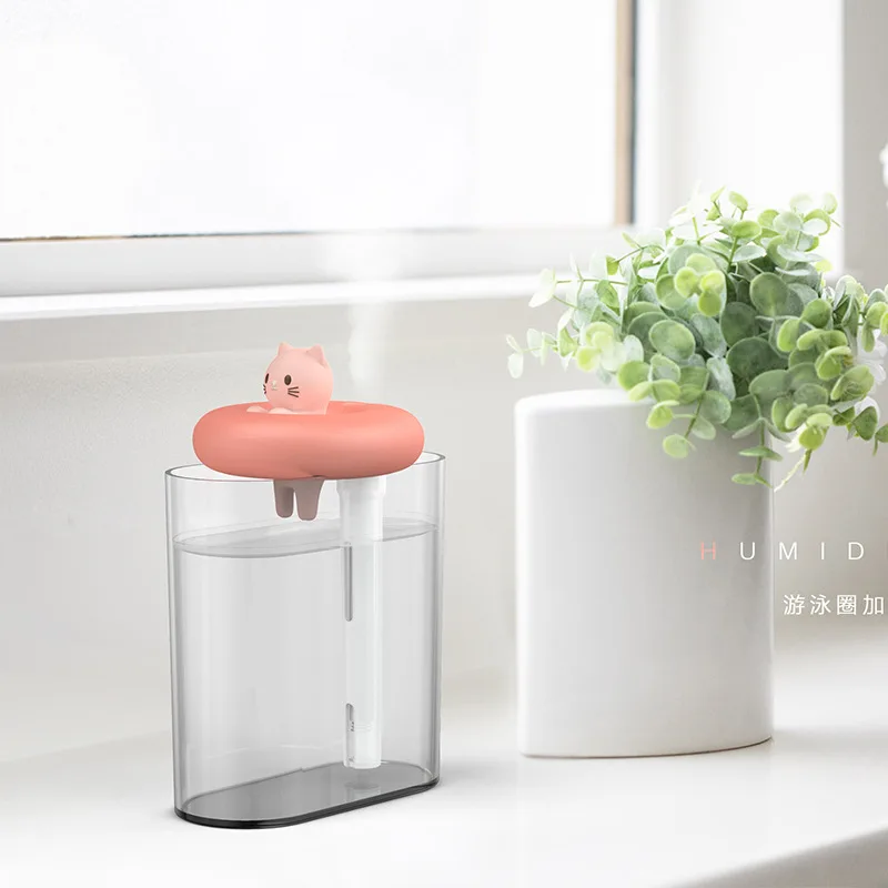 Плавательная трубка, увлажнитель, автомобильный, многофункциональный, USB, портативный увлажнитель воздуха, милый котенок, мультфильм, животные, увлажнитель