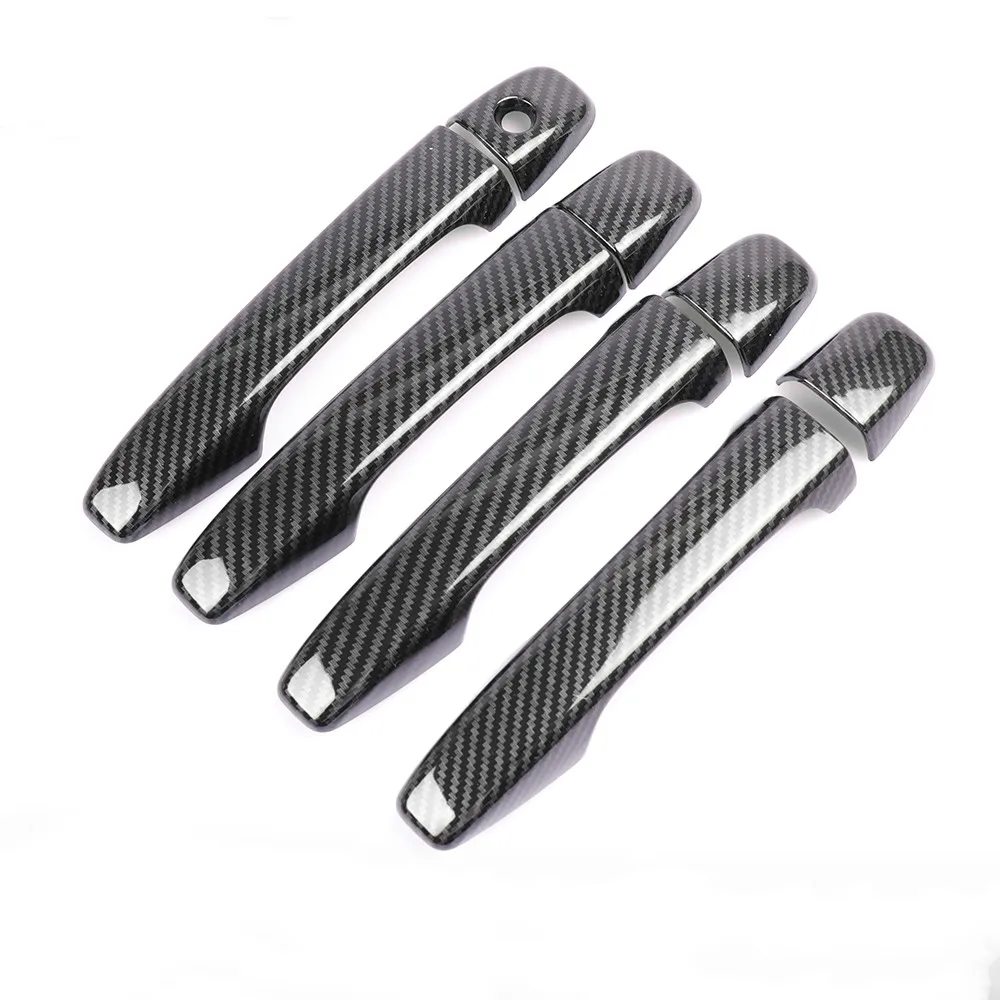 Крышка ручки двери из хромового углеволокна для Peugeot 408 2010- 2016 Citroen C-Quatre 2008-2012