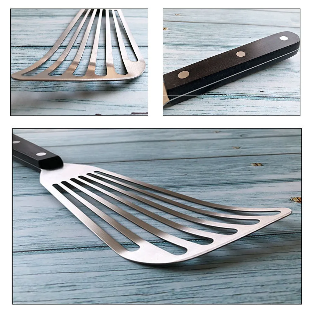 New Cooking Utensil Fish Stainless Steel Slotted Heat Resistant Thin Grilling For Kitchen Accessiores BBQ Tool