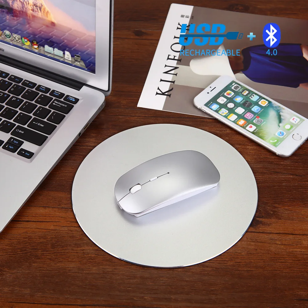 Беспроводная Bluetooth мышь 2 4 ГГц игровая консоль 10 м ультратонкая эргономичная