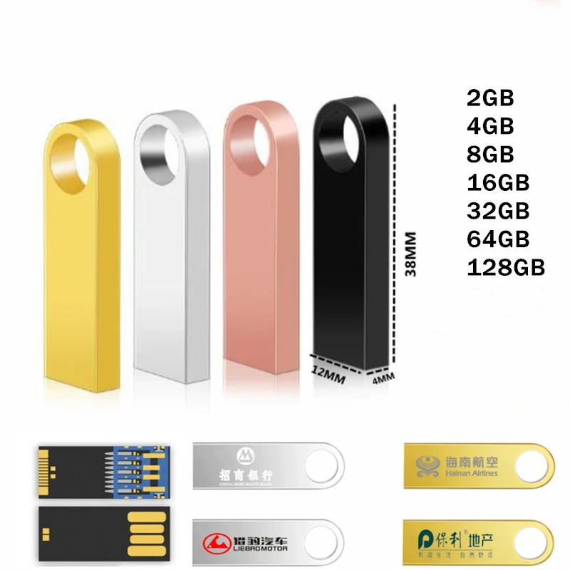USB 2 0/3 0 металлическая Водонепроницаемая флеш-карта памяти с логотипом под заказ