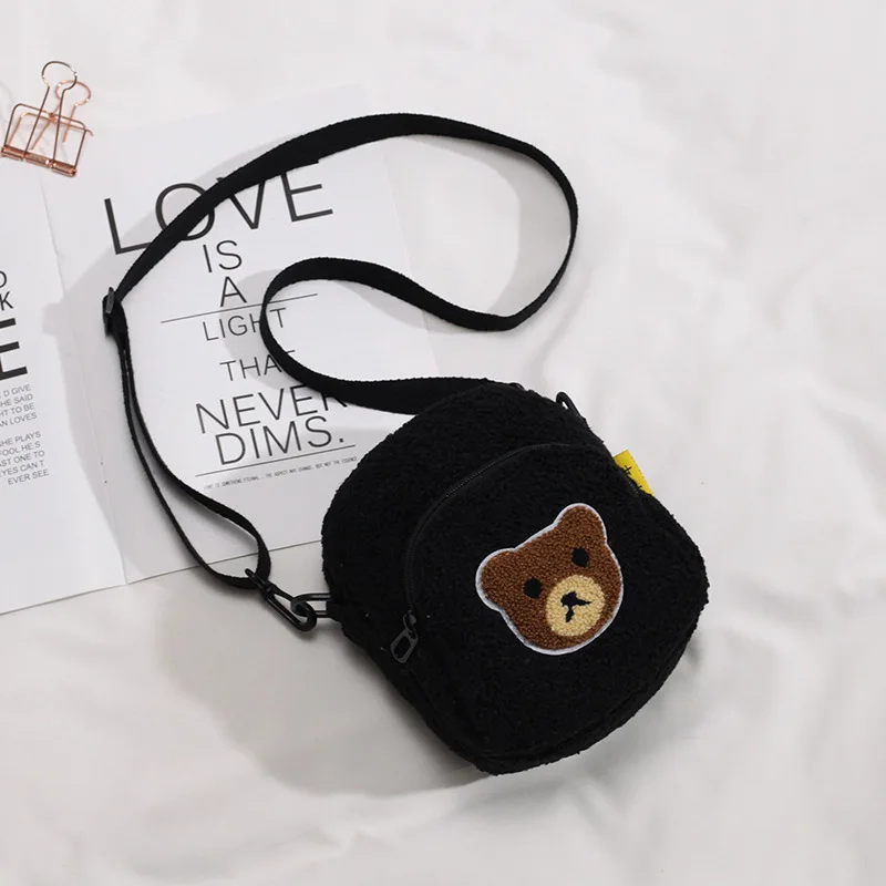 

Creative Cartoon Bear Maomao Bag Winter New Style Online Celebrity Shoulder Bag Korean-style Children Trim Package