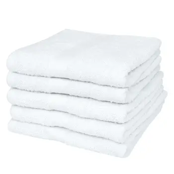 

VidaXL Home-Badetuch Set 5 PCs Cotton 500g/m² 100 × 150 cm White