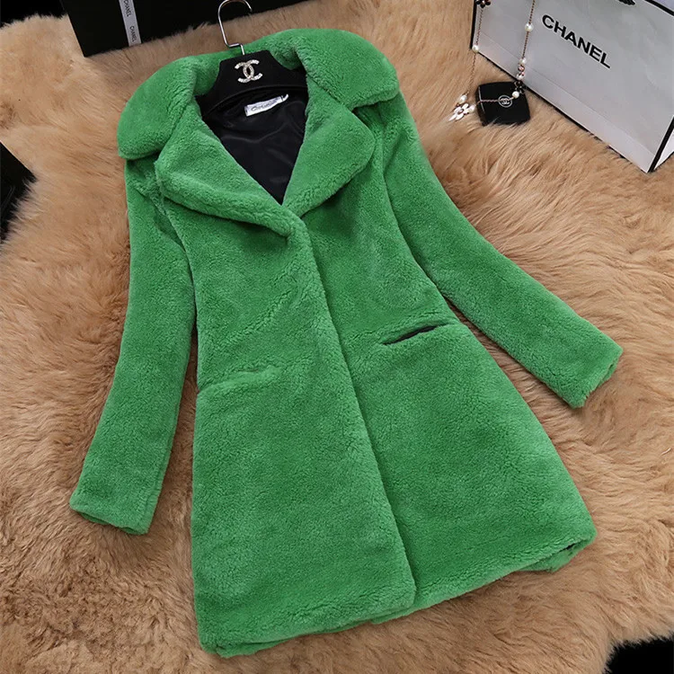 Специальное пальто из овечьей шерсти, Женская длинная куртка для стрижки овец, шерстяная ветровка одного поколения