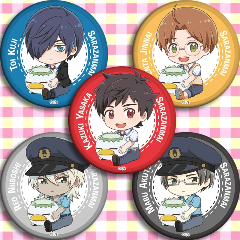 5 шт. аниме SARAZANMAI Мультяшные булавки брошь значок Косплей Коллекционная булавка