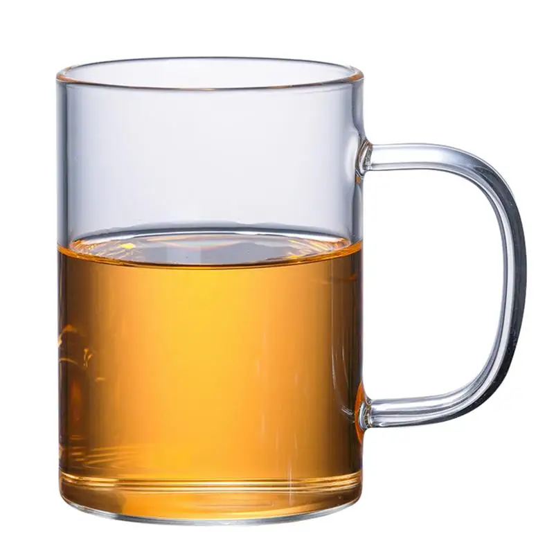 300 мл термостойкая прозрачная утолщенная стеклянная чашка с цветными ручками стеклянная чашка для чая стеклянная кружка для пива для дома Питьевая утварь