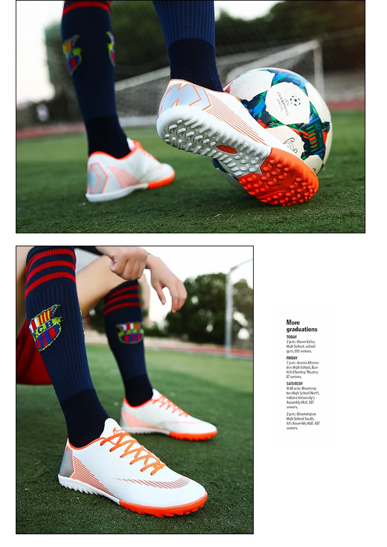 Football Shoes Men Turf Spikes Football Boy Women Outdoor Athletic Trainers Sneakers Adults Brand Professional Soccer Futbol (25)